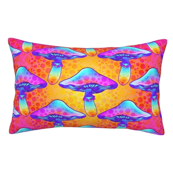 Kll Magic Mushrooms Pillow Covers Envelope Closure,Super Soft And Cozy Fuzzy Fleece Pillow Case Cover 20"X30"