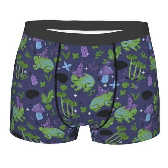 Kll Magic Toads In Hats Men'S Cotton Boxer Briefs Underwear-Large