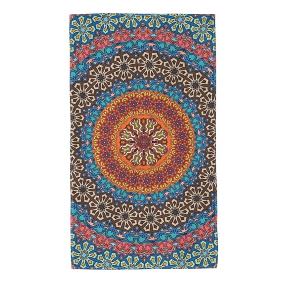 Kll Mandala Ultra Absorbent & Soft Hand Towels For Bath, Hand, Face, Gym And Spa-27.5x16in
