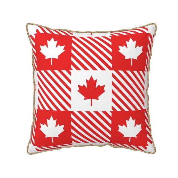 Kll Maple Leaves1 Decorative Throw Pillow Covers Velvet Soft For Couch Sofa Bedroom Living Room Outdoor -16"X16"