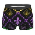 thumbnail image 1 of Kll Mardi Gra Geometric Men'S Cotton Boxer Briefs Underwear-Xx-Large, 1 of 9
