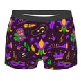 thumbnail image 1 of Kll Mardi Gra2 Men'S Cotton Boxer Briefs Underwear-Large, 1 of 9