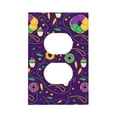 thumbnail image 1 of Kll Mardi Gras And Donuts Wall Plate,Gloss Finish,Standard Size 1 - 5" X 3", Polycarbonate Thermoplastic,Electric Receptacle Plug Covers, 1 of 8