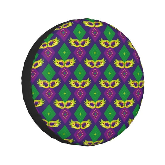 Kll Mardi Gras Carnival3 Tire Cover,Universal Wheel Tire Cover For Trailer, Rv, Suv, Truck,Camper And Many Vehicle,(15 Inch)