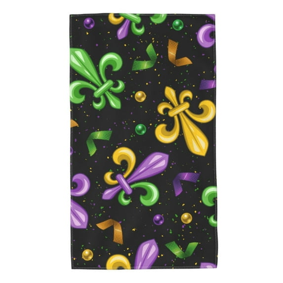 Kll Mardi Gras Carnival4 Ultra Absorbent & Soft Hand Towels For Bath, Hand, Face, Gym And Spa-27.5x16in