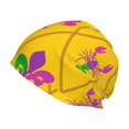 thumbnail image 1 of Kll Mardi Gras Crayfish And Fleur De Lis Winter Fall Beanie Knit Hats For Men & Women - Warm & Soft Stylish Toboggan Caps For Cold Weather, 1 of 9