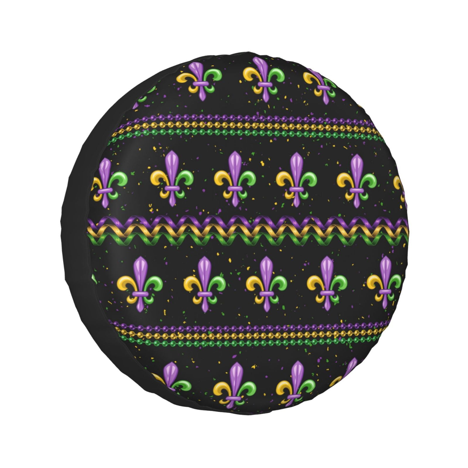 Kll Mardi Gras Fleur De Lis Tire Cover Universal Wheel Tire Cover For Trailer Rv Suv Truck