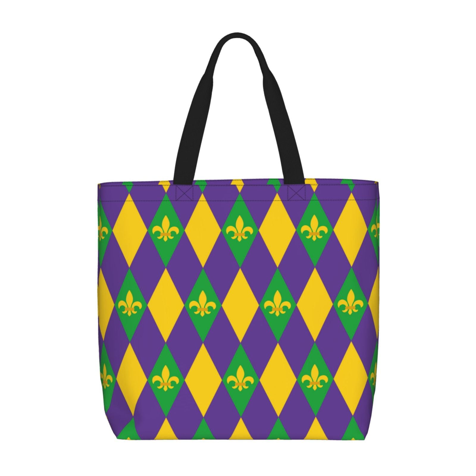 mardi gras sequin tote bag