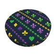 thumbnail image 1 of Kll Mardi Gras Strings Of Beads Round Bar Chair Cushion Cover 12 Inch,Bar Stool Protector With Elastic, Soft Washable, 1 of 7