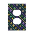 thumbnail image 1 of Kll Mardi Gras Strings Of Beads Wall Plate,Gloss Finish,Standard Size 1 - 5" X 3", Polycarbonate Thermoplastic,Electric Receptacle Plug Covers, 1 of 8