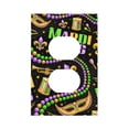 thumbnail image 1 of Kll Mardi Gras3 Wall Plate,Gloss Finish,Standard Size 1 - 5" X 3", Polycarbonate Thermoplastic,Electric Receptacle Plug Covers, 1 of 8
