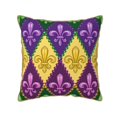 thumbnail image 1 of Kll Mardi Gras4 Decorative Throw Pillow Covers Velvet Soft For Couch Sofa Bedroom Living Room Outdoor -20"X20", 1 of 8