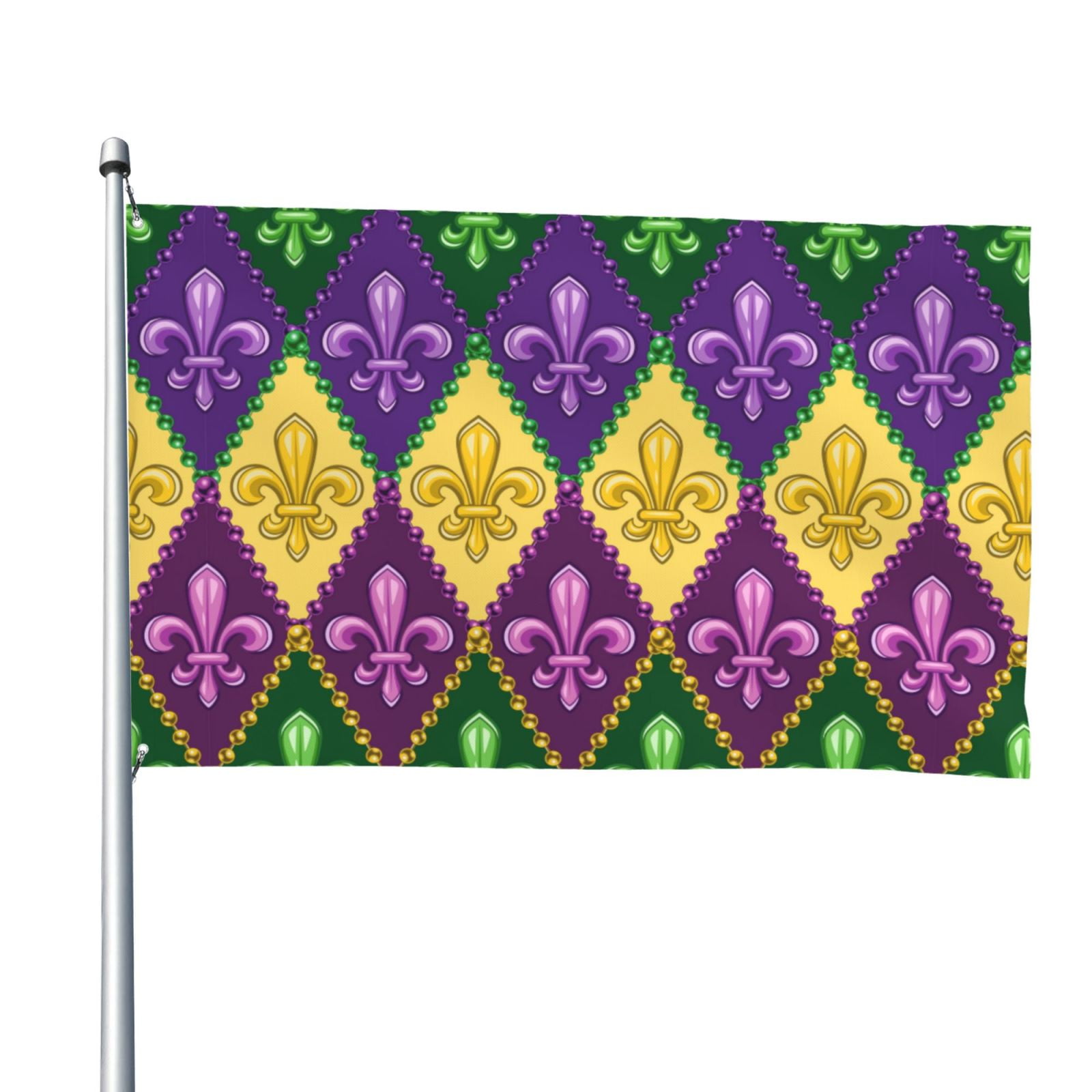 mardi gras outdoor flag