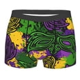 thumbnail image 1 of Kll Mardi Gras7 Men'S Cotton Boxer Briefs Underwear-Small, 1 of 9
