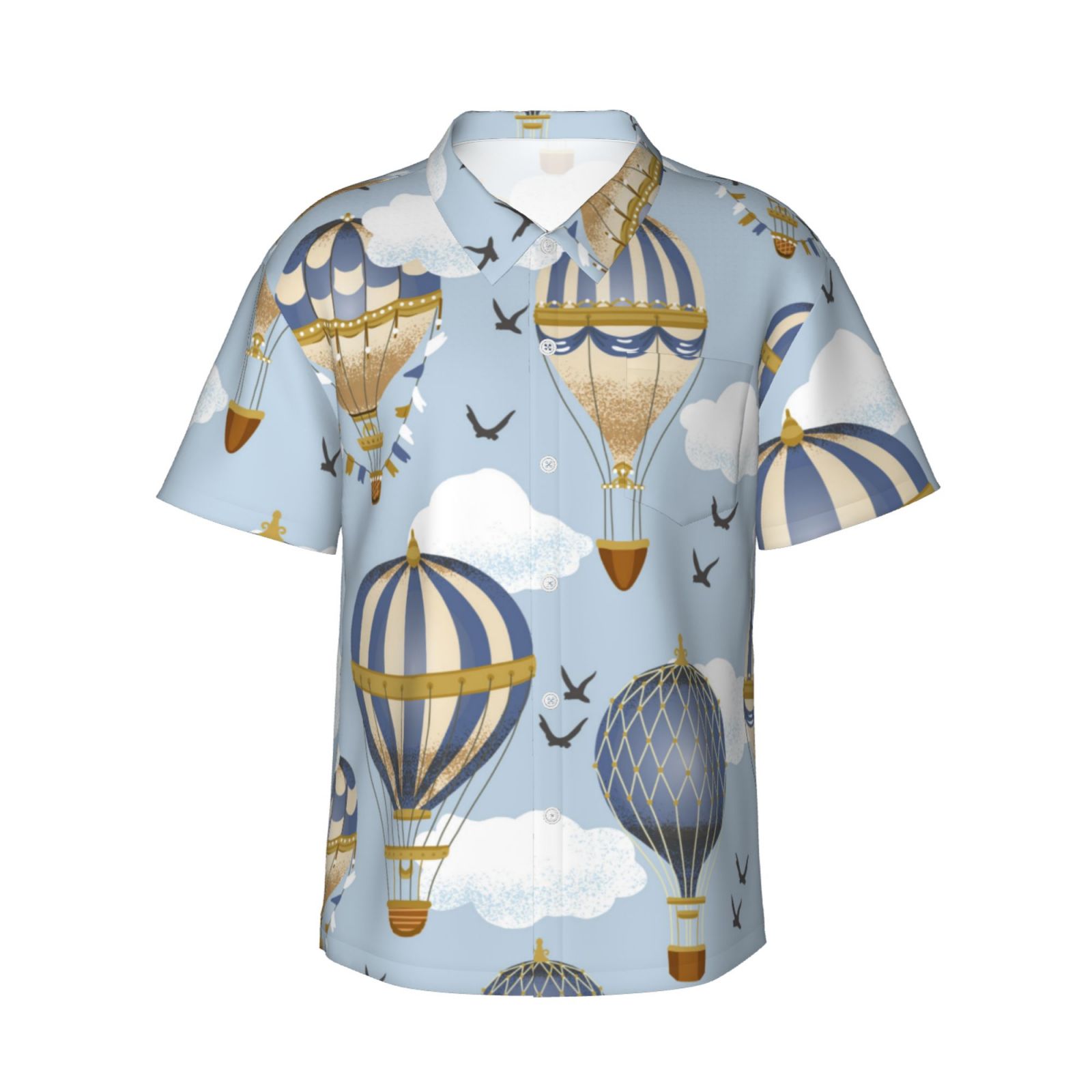 Kll Men'S Hawaiian Shirt Short Sleeve Button Down Beach Shirts-Balloon ...