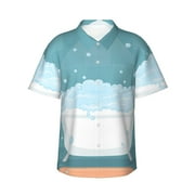 Kll Men'S Hawaiian Shirt Short Sleeve Button Down Beach Shirts-Bathtub With Soap Bubbles