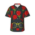 thumbnail image 1 of Kll Men'S Hawaiian Shirt Short Sleeve Button Down Beach Shirts-Black Head African Woman, 1 of 7