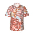thumbnail image 1 of Kll Men'S Hawaiian Shirt Short Sleeve Button Down Beach Shirts-Corals, 1 of 8