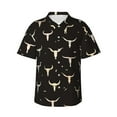 thumbnail image 1 of Kll Men'S Hawaiian Shirt Short Sleeve Button Down Beach Shirts-Cow Skulls, 1 of 7