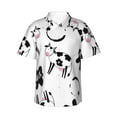 thumbnail image 1 of Kll Men'S Hawaiian Shirt Short Sleeve Button Down Beach Shirts-Cute Cow And Milk Stains, 1 of 7