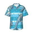 thumbnail image 1 of Kll Men'S Hawaiian Shirt Short Sleeve Button Down Beach Shirts-Dolphin, 1 of 8