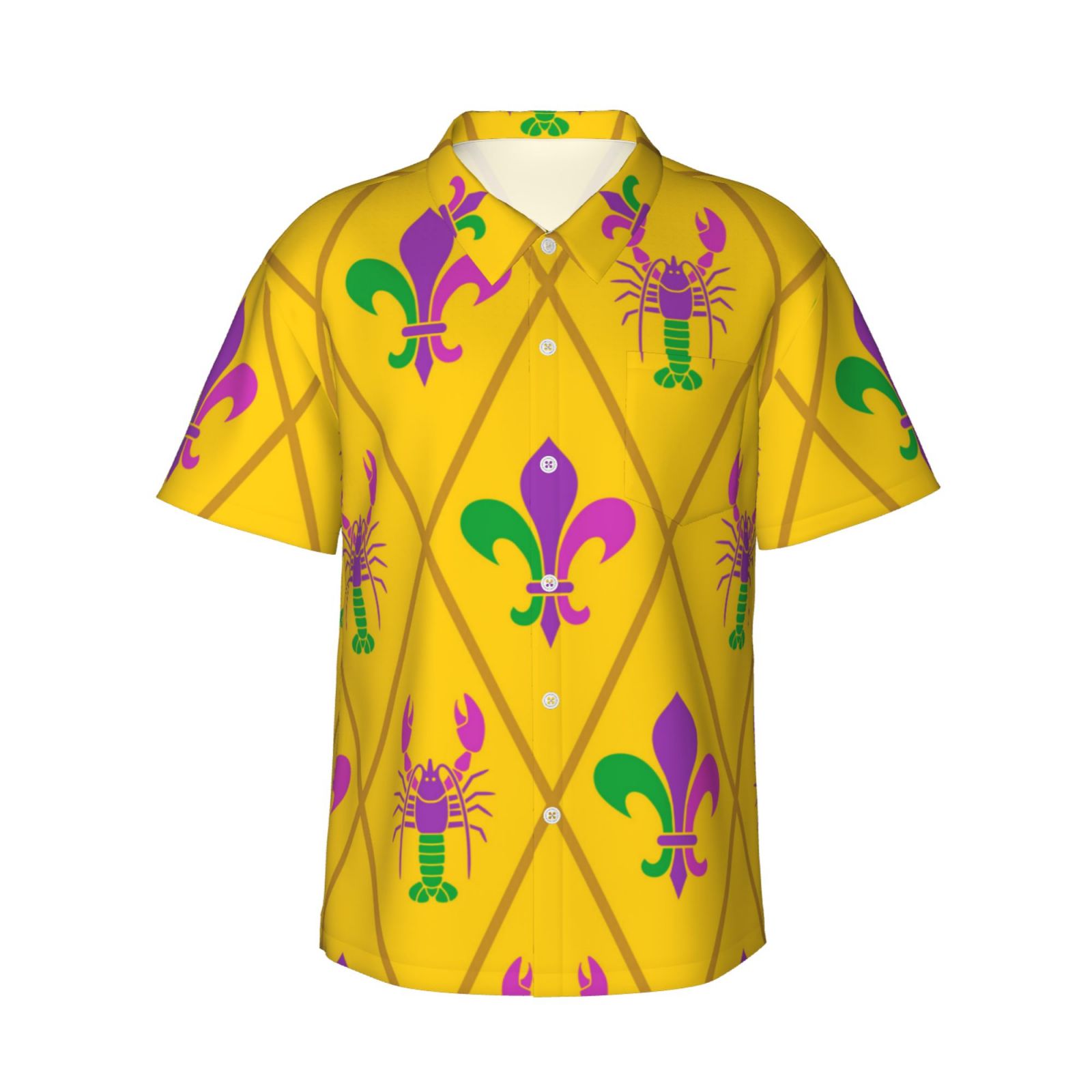 Kll Men'S Hawaiian Shirt Short Sleeve Button Down Beach ShirtsMardi