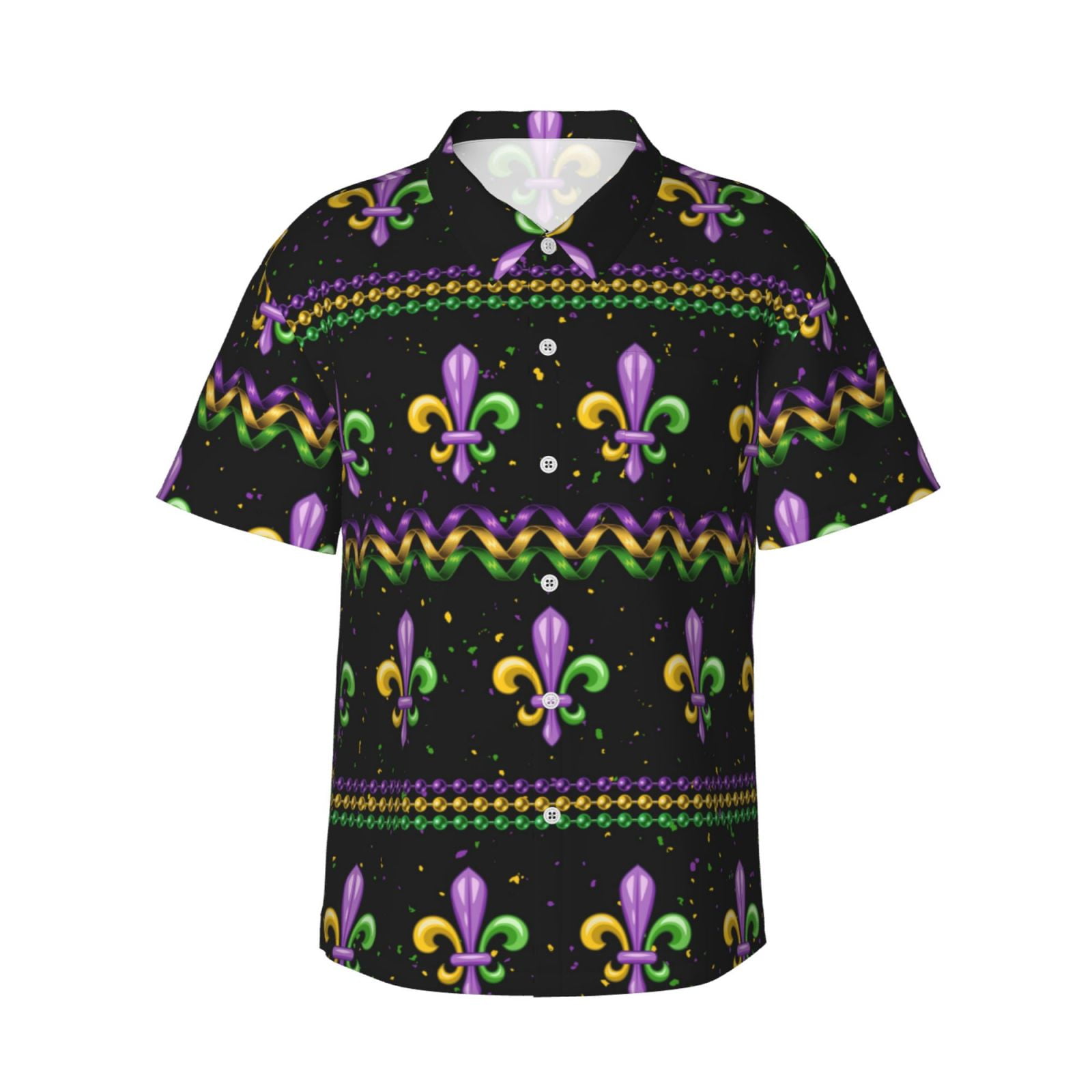 mardi gras button down shirts