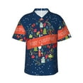 thumbnail image 1 of Kll Men'S Hawaiian Shirt Short Sleeve Button Down Beach Shirts-Merry Christmas 1, 1 of 7