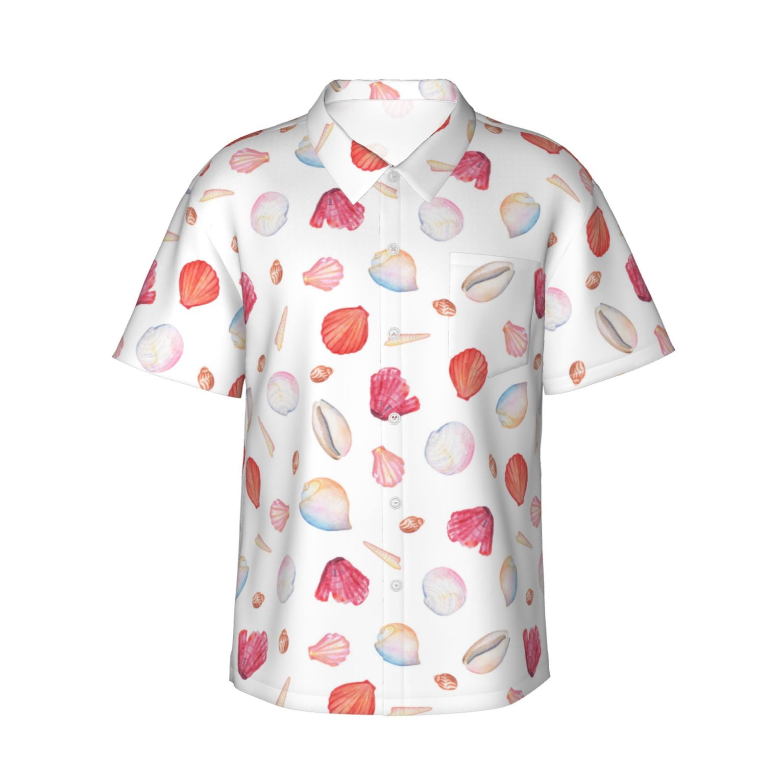Sea Legends Shell Coral Long Button Shirt