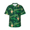 thumbnail image 1 of Kll Men'S Hawaiian Shirt Short Sleeve Button Down Beach Shirts-St Patrick'S Day9, 1 of 8