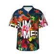 thumbnail image 1 of Kll Men'S Hawaiian Shirt Short Sleeve Button Down Beach Shirts-Summer Birds And Flowers, 1 of 7