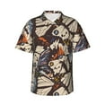 thumbnail image 1 of Kll Men'S Hawaiian Shirt Short Sleeve Button Down Beach Shirts-Vector Butterflies, 1 of 8