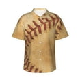 thumbnail image 1 of Kll Men'S Hawaiian Shirt Short Sleeve Button Down Beach Shirts-Vintage Baseball, 1 of 7