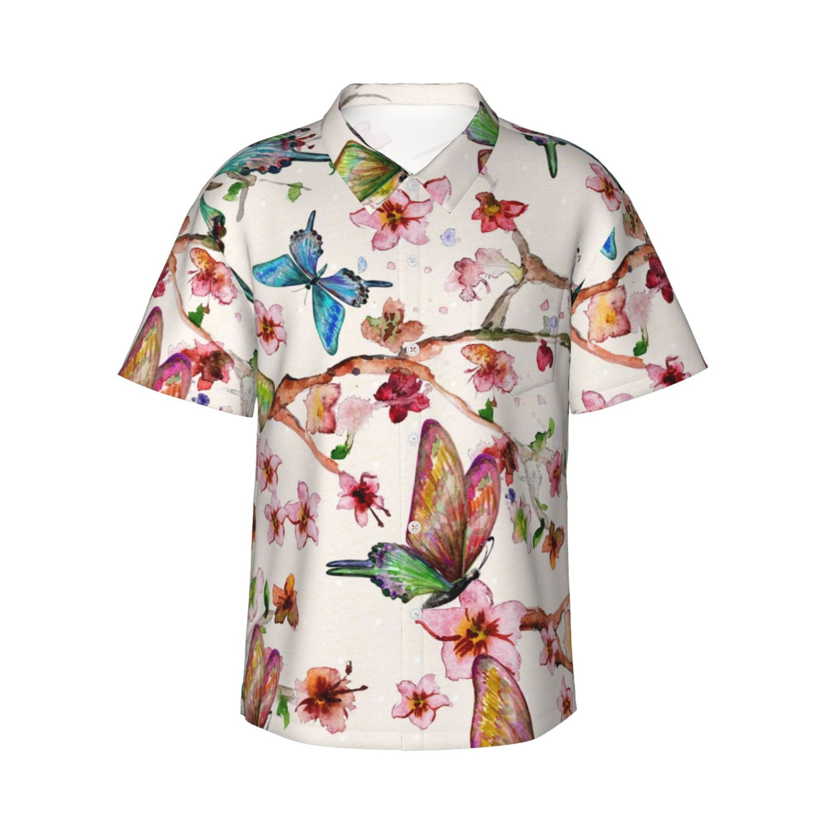 Kll Men'S Hawaiian Shirt Short Sleeve Button Down Beach Shirts ...