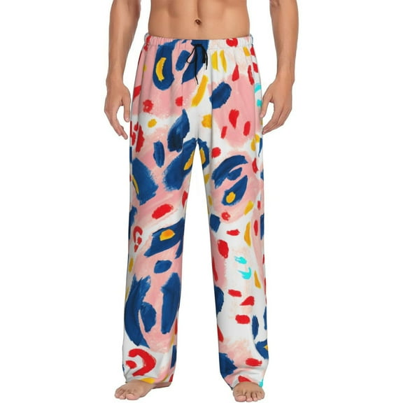 Kll Mens Pajama Pants For Men,Mens Lounge Pants,Funny Gifts For Men,Men'S Pajama Bottoms-Abstract Leopard Print