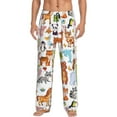 thumbnail image 1 of Kll Mens Pajama Pants For Men,Mens Lounge Pants,Funny Gifts For Men,Men'S Pajama Bottoms-Animal Cartoon Style, 1 of 9