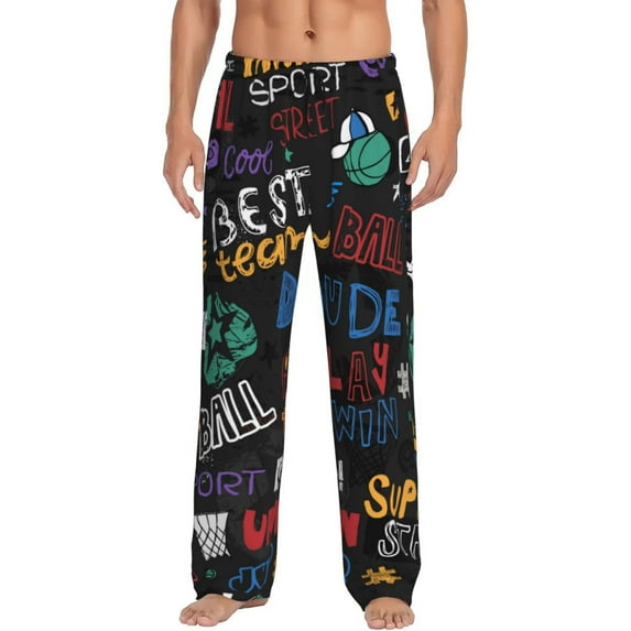 Kll Mens Pajama Pants For Men,Mens Lounge Pants,Funny Gifts For Men,Men'S Pajama Bottoms-Basketball