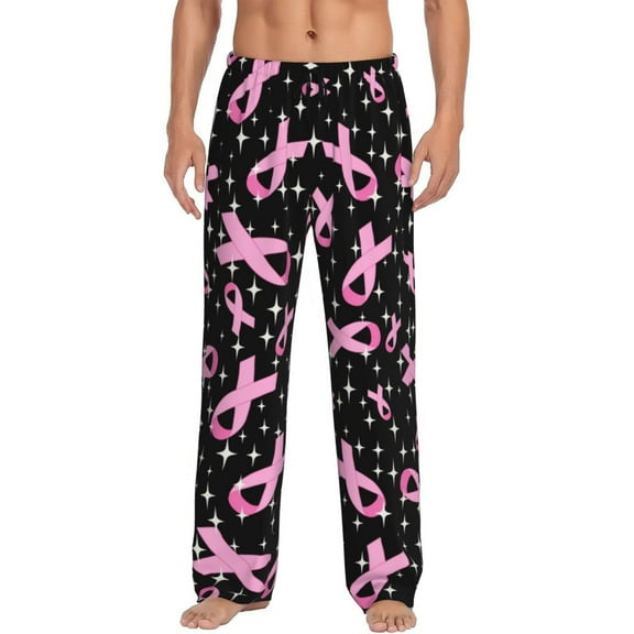 Kll Mens Pajama Pants For Men,Mens Lounge Pants,Funny Gifts For Men,Men'S Pajama Bottoms-Breast Cancer Awareness (2)