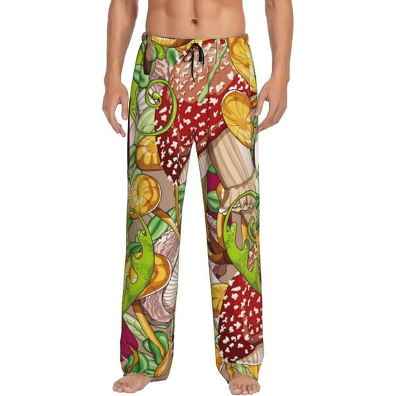 Kll Mens Pajama Pants For Men,Mens Lounge Pants,Funny Gifts For Men,Men'S Pajama Bottoms-Bright Mushrooms