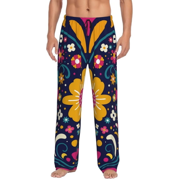 Kll Mens Pajama Pants For Men,Mens Lounge Pants,Funny Gifts For Men,Men'S Pajama Bottoms-Cinco De Mayo Floral