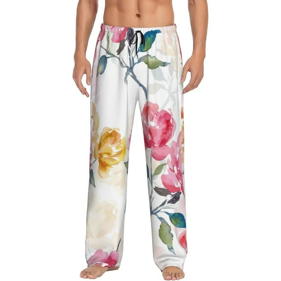 Kll Mens Pajama Pants For Men,Mens Lounge Pants,Funny Gifts For Men,Men'S Pajama Bottoms-Colorful Flowers