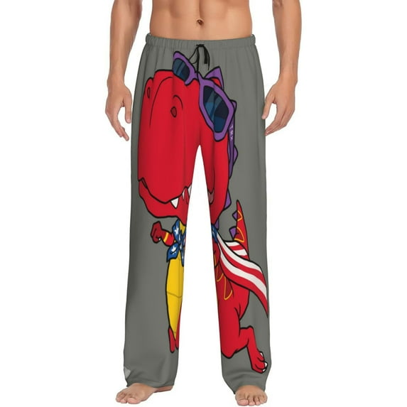 Kll Mens Pajama Pants For Men,Mens Lounge Pants,Funny Gifts For Men,Men'S Pajama Bottoms-Dinosaur Super Hero Cartoon