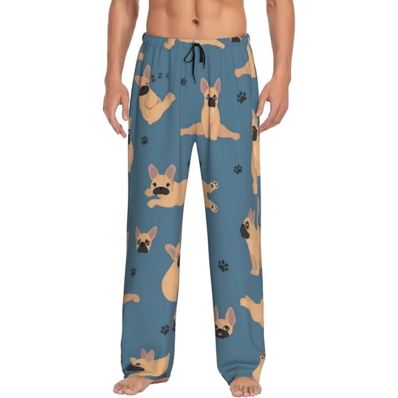 Kll Mens Pajama Pants For Men,Mens Lounge Pants,Funny Gifts For Men,Men'S Pajama Bottoms-French Bulldog Yoga