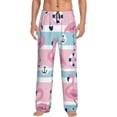 thumbnail image 1 of Kll Mens Pajama Pants For Men,Mens Lounge Pants,Funny Gifts For Men,Men'S Pajama Bottoms-Pink Striped Flamingo, 1 of 9