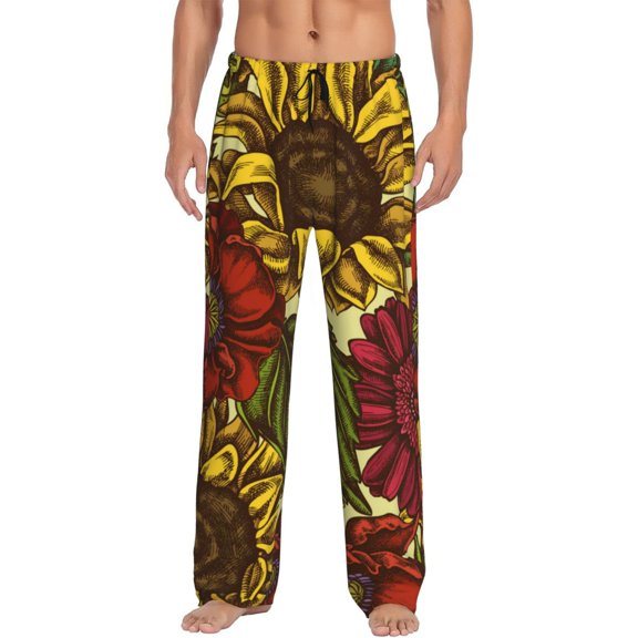 Kll Mens Pajama Pants For Men,Mens Lounge Pants,Funny Gifts For Men,Men'S Pajama Bottoms-Sunflower