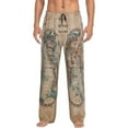 thumbnail image 1 of Kll Mens Pajama Pants For Men,Mens Lounge Pants,Funny Gifts For Men,Men'S Pajama Bottoms-The World Is Hemisphere, 1 of 9