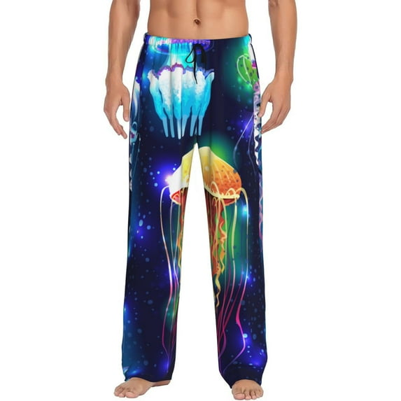 Kll Mens Pajama Pants For Men,Mens Lounge Pants,Funny Gifts For Men,Men'S Pajama Bottoms-Transparent Jellyfishes