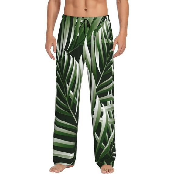Kll Mens Pajama Pants For Men,Mens Lounge Pants,Funny Gifts For Men,Men'S Pajama Bottoms-Tropical Palm Leaves1