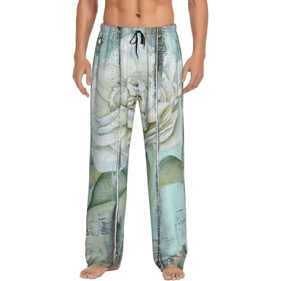 Kll Mens Pajama Pants For Men,Mens Lounge Pants,Funny Gifts For Men,Men'S Pajama Bottoms-Vintage Rose1