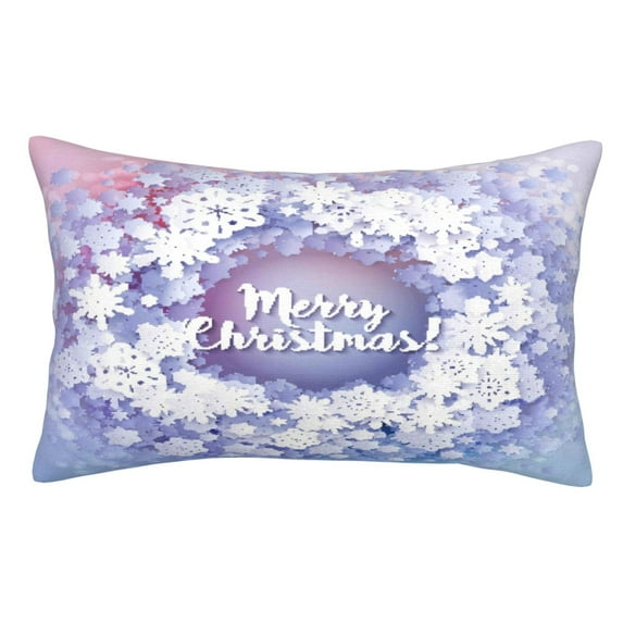 Kll Merry Christmas Pillow Covers Envelope Closure,Super Soft And Cozy Fuzzy Fleece Pillow Case Cover 20"X30"
